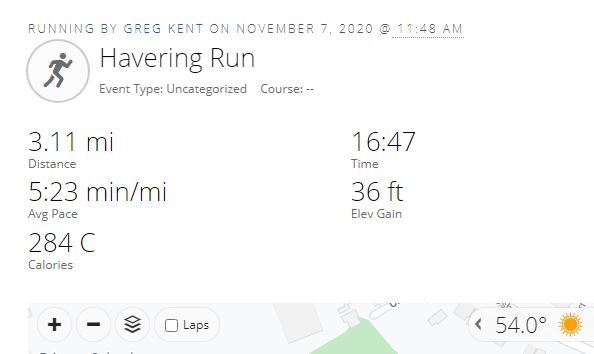 Greg 5k Time